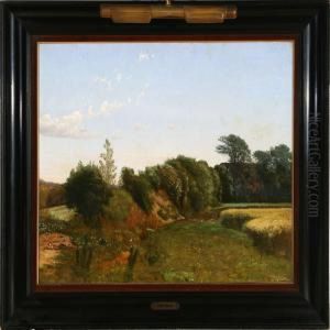 Et Vaenge Bag En Bondegaard: Bisholt ( Horsensegnen) by Vilhelm Kyhn