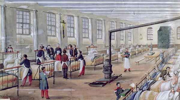 Military Hospital of Val-de-Grace in Paris 1854 - view 1