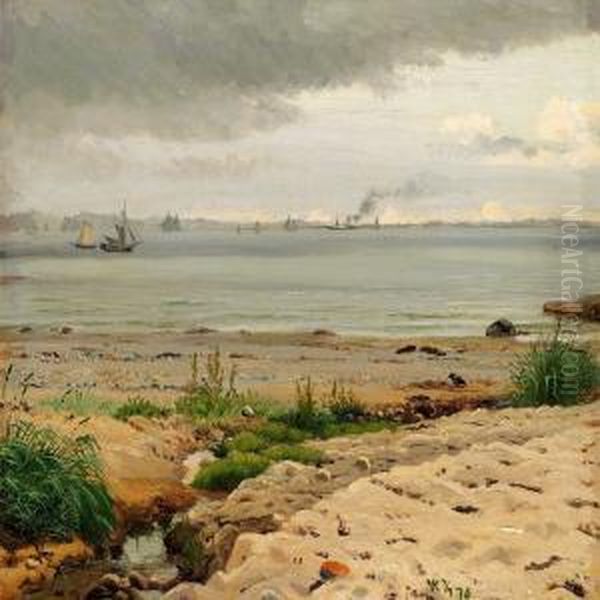 View Of Hoganaes And Kullen Seen From The Coast Near Hellebaek, Northern Zealand - view 1
