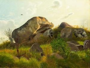By A Dolmen by Vilhelm Kyhn