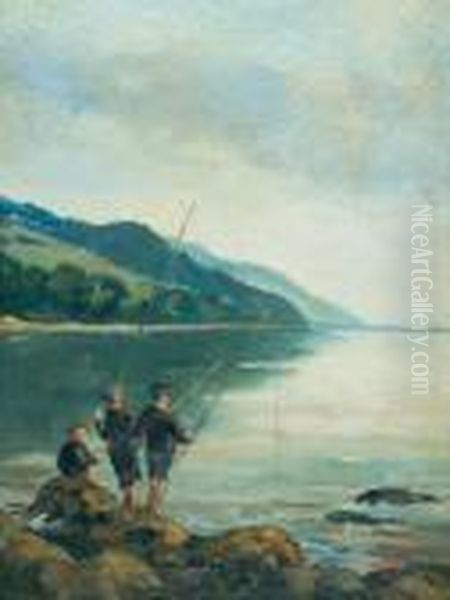 Three Young Fishermen. - view 1