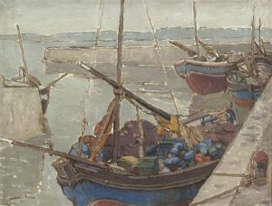 Fishing Boats Ardglass by Georgina Moutray Kyle