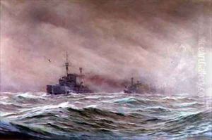 Second Cruiser Squadron North Sea 1914-16 by Alma Claude Burlton Cull