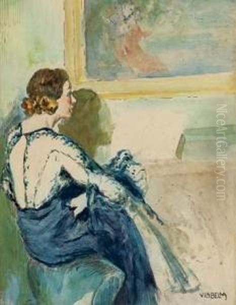 Signora In Abito Blu - view 1