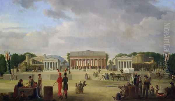 View of the Grand Theatre Constructed in the Place de la Concorde for the Fete de la Paix, 9th November 1801 - view 1