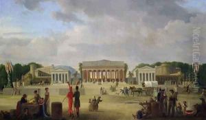 View of the Grand Theatre Constructed in the Place de la Concorde for the Fete de la Paix, 9th November 1801 by Jean-Baptiste-Louis Cazin