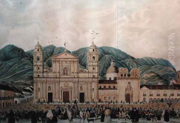 The Plaza de Bolivar, Bogota, 1837 - view 1