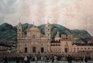 The Plaza de Bolivar, Bogota, 1837 by J. Castillo