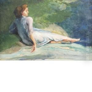 Otatoa At The Papaseea Falls by John La Farge