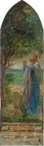 The Shepherd And His Flock by John La Farge
