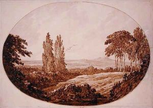 Landscape Trees and Rocky Hills by Richard Cooper