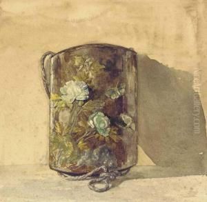 Japanese Inro- Wood, Inlaid With Mother Of Pearl by John La Farge