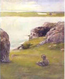 Study At Brenton's Cove, Newport, Looking Towards Fort Adams by John La Farge