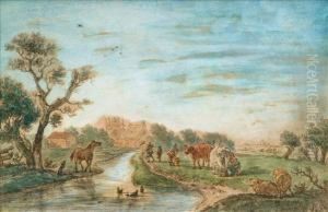Landscape With Milkmaid And Other Figures