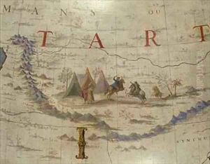 Terrestrial globe by Vincenzo Maria Coronelli