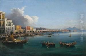 Vue De Naples by Gioacchino La Pira
