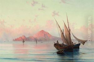Fishermen Off The Coast Of Capri by Gioacchino La Pira