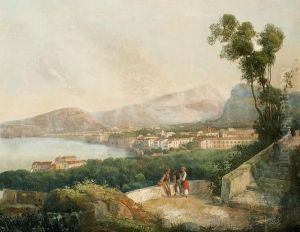 Veduta Di Sorrento Con Sosta Di Viandanti by Gioacchino La Pira