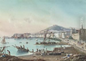 A View Of The Bay Of Naples, Italy
