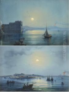 Vesuvius Flaring A Pair by Gioacchino La Pira