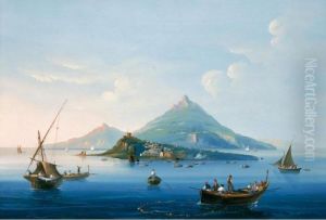 Veduta Di Procida Da Ischia by Gioacchino La Pira
