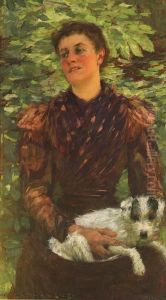 A Girl With A Puppy