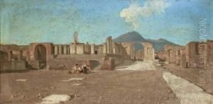 Vue De Pompei Animee De Personnages