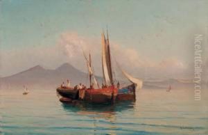 Pescatori Nel Golfo Di Napoli