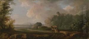 Paesaggio Laziale Con Viandanti