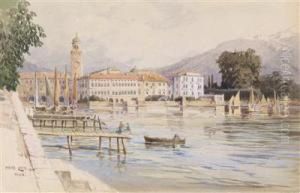 A Motiffrom Riva On Gardasee by Fritz Lach