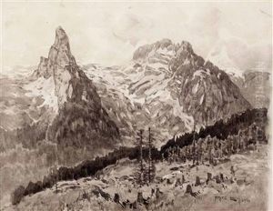 "gebirgslandschaft" by Fritz Lach