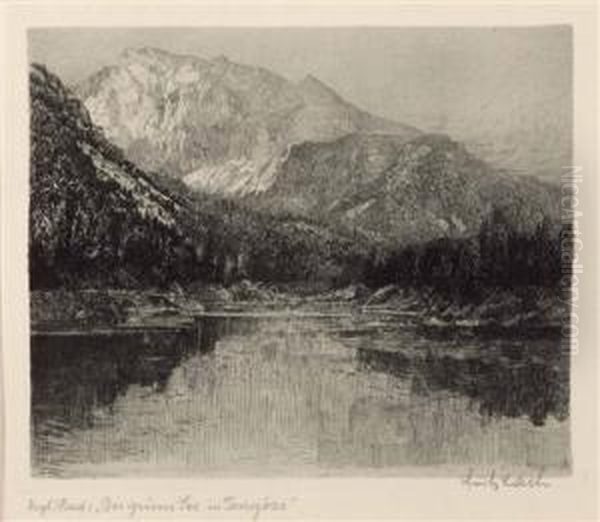 "der Grune
See In Tragoss, Strassengel, Obervillach" - view 1