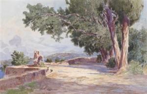 Motiv Aus Tivoli Bei Rom by Fritz Lach