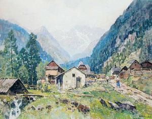 Pejzaz Z Mallnitz [w Tyrolu] by Fritz Lach