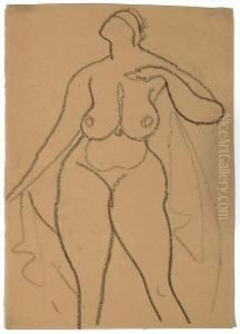 Standing Nude With Drapery by Gaston Lachaise
