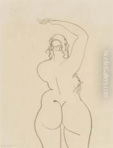 Standing Female Nude Seen From Behind by Gaston Lachaise