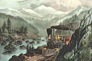 The Route to California Truckee River Sierra Nevada Central Pacific railway