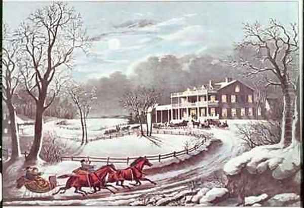 American Winter Evening Scene - view 1
