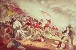 Battle at Bunkers Hill by Currier