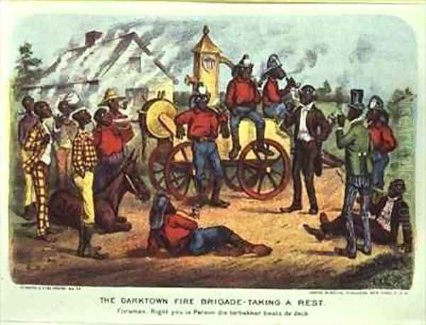 The Darktown Fire Brigade taking a Rest - view 1