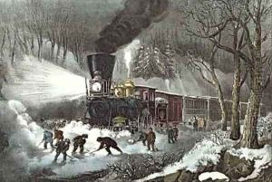 American Railroad Scene by Currier