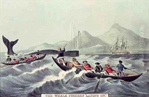 The Whale Fishery Laying on by Currier