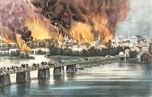 Fall of Richmond 2nd April 1865 by Currier