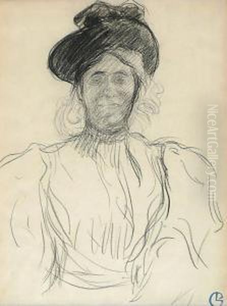 Portrait De Femme En Buste. - view 1