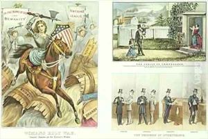 The Fruits of Temperance The Progress of Intemperance and Womans Holy War by Currier