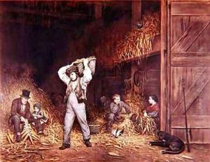 Husking Corn by Currier