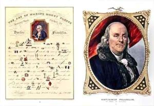 Benjamin Franklin 1706-90 by Currier