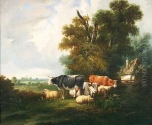Cattle And Sheep by Henry Ladbrooke