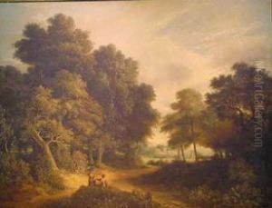 Figures At Rest In A Wooded Landscape Figures At Rest In A Wooded Landscape