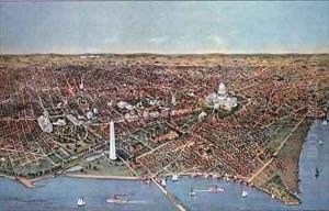 The City of Washington birds eye view from the Potomac looking North by Currier